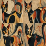 **josé clemente orozco style Tortie cat --ar 8:5** - Variations (Strong) by <@409716268476923920> (fast)