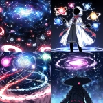 **Almagest, in the style of sillouhettes in space, cosmic, --niji 6 --p obus7c1 --sref 4258730736** - <@1046979480603869234> (relaxed)