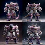 **<https://s.mj.run/3Fpt8iRZVgo> megazord with xenomorph head, xenomorph anatomy, xenomorph face, claws, lavender --chaos 30 --ar 5:6 --raw --oref <https://s.mj.run/MzfZwHaOM8Y> --stylize 500 --v 7.0** - <@161240424890105856> (relaxed)