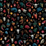 **in the style of keith herring, emojis of dragons & cowboys across a black paint canva** - Variations (Strong) by <@727985309521805392> (fast)
-# Create, explore, and organize on [midjourney.com](<https://midjourney.com/imagine?from_discord=1>)