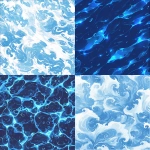 **vectoriel flowy pattern resembling water for web design --s 750 --niji 6** - <@253178224090021890> (fast)