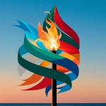 **Use elements from amber vittoria's work to create a photo background of fire and the seaside. Simple style. No people. --ar 9:16 --sref <https://s.mj.run/9S8kIRa1QZU> --s 250 --niji 6** - Image #3 <@694018741897265194>