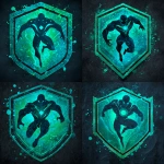**create an emblem for a superhero team, they are called the Rift Guardians, representing portal jumper heroes who jump through portal rifts to protect the world** - Variations (Strong) by <@1078934788603392080> (fast)