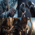 **cinematic image movie scene of a fantasy man in leather and furs fighting a khajiit --ar 16:9** - <@472489791414337556> (relaxed)
-# Create, explore, and organize on [midjourney.com](<https://midjourney.com/imagine?from_discord=1>)