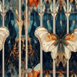 **microspore gothic cathedrals motif with moth --tile --ar 16:9 --p xgokr6y --v 6.1** - Upscaled (Subtle) by <@1268648309472493618> (fast)