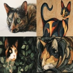 **josé clemente orozco style Tortie cat --ar 8:5** - <@409716268476923920> (fast)