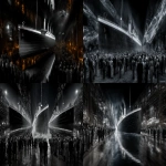 **Abstract realistic wide angle cinematic shot of the ghost of the Titanic, trapped in a labyrinth of time and space of a belle epoque, emerges from the kingdom of mirrors. Multidimensional reflections of the Titanic ship. Echoes of epochal events in the shadows of the City of the Future. Crowds of people from different historical eras witness the miraculous reappearance of the Titanic from the memories of the past. --chaos 5 --ar 2:1 --sref <https://s.mj.run/W85CeiVpeS4> --profile xu8uv7x --v 7.0 --draft** - <@1278704364331995191> (fast)
-# Create, explore, and organize on [midjourney.com](<https://midjourney.com/imagine?from_discord=1>)