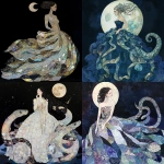 **mother of pearl lunar snake woman in ball gown --s 50 --c 1 --profile f88rpt1** - <@1203771238686793768> (relaxed)