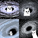 **Silly cat makes a silly face at accretion disk --ar 3:2 --profile fn9opxx u22owga 2z3eyk3 ro2ke7q y9a56jc --draft** - <@937851746712186921> (fast)