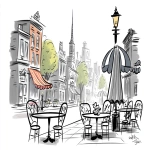 **panopticon ; in style of mechanical pencil sketch with cross hatching lines withough contour lines, pecil stokes --no contour lines, anime, manga, colors --ar 16:9 --raw --sref 3717171728 --v 7.0** - Image #1 <@1135636698060038216>