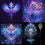 **Over-the-top flashy logo of a peacock god of the sea, neon colors, glitter feathers, golden trident, shiny disco vibes, exaggerated vanity, kitsch fantasy style, bold esport emblem look, glowing outlines, flashy gradients, absurdly glamorous underwater scene --ar 1:1 --s 750 --niji 6** - <@1014567976839680070> (fast)
