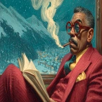 **Ernie Barnes art at Christmas, reading the Urantia Book, 8k, --chaos 99 --ar 8:5 --exp 50 --stylize 750 --v 7.0** - Image #2 <@843177938186797076>