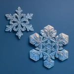 **A masculine snowflake beside a feminine snowflake , full body, elegant frost, in the style of CERN result-graph, in snowflake macrophotography.** - Image #2 <@639231094968942592>