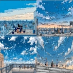 **Harlem Renaissance glitch art tribute: rooftop jazz trio at dusk, instruments glowing through corrupted digital overlays, broken signal waves fragmenting the city skyline, visual harmony through dissonance. Cinematic glitch effect, symbolic modern tribute --ar 16:9 --stylize 200 --v 7.0 --sref 2510931800 --raw** - <@933216386669506640> (relaxed)
