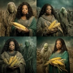 **Oprah Winfrey and a green hear holding corn in the zombie apocalypse in Africa** - Remix (Strong) by <@846201883139375114> (turbo)