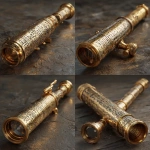 **an extended golden magical captains spyglass covered in magical glyphs** - Variations (Strong) by <@784252075265490974> (fast)
-# Create, explore, and organize on [midjourney.com](<https://midjourney.com/imagine?from_discord=1>)