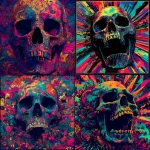 **Taking LSD, A monster hides its quirks. A faint light beckons. It's good to go. Why not come back? It's not a paradise, it's a kaleidoscope. Before you know it, you've become a boneless skull. Before you know it, your head is on display in black and white. A crowd of praisers. An army of supporters and opponents. The sweetness of painted crimson is the taste of honey. Three fishing hooks. Money, power, women. They all love it. Who's peering into the darkness? Overseas advertising. animatrix Zentangle illustration style, From the moment she steps onto the ground, the moment you open it with a key you've never seen before, a dazzling beam scatters, Commemorative photo of Fractal psychedelic fantasy of future and journey in the space of complex geometric shapes. The color scheme is a vivid light, novel and very advanced combination, Holographic graffiti Shapes Dazzle with Light and Motion --p tmvzwwh --s 250 --v 7.0** - <@1039020526447894558> (relaxed)