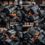 **a pile of smoldering wood, one log is shaped like the state of california** - Variations (Strong) by <@204451535554478080> (fast)