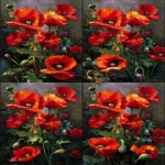 **<https://s.mj.run/HazaVi7ln8k> Generate a painting in the style of this painting. Painting scarlet poppies --v 7.0 --ar 2:3** - Pan Down by <@1171132266240553092> (fast)