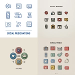 **a simple illustration fit for a middle school textbook, that shows simple icons that show "social media functions" such as sharing, liking, and messaging.** - <@950771113464569916> (fast)
-# Create, explore, and organize on [midjourney.com](<https://midjourney.com/imagine?from_discord=1>)