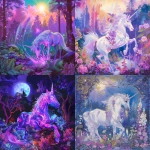 **A ultraviolet unicorn ukiyo-e in a glade --p yhobbow --v 6.0 --style raw** - <@289471203620421643> (relaxed)