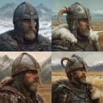 **Portrait, dnd style, male, viking style, 40 years old, serious expression, gjermundbu helmet, scale mail Armour, tundra background** - <@332009823107284992> (fast)
-# Create, explore, and organize on [midjourney.com](<https://midjourney.com/imagine?from_discord=1>)