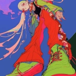 **original anime character, [concept], high-angle downward shot showcasing form and clothing detail, full body readable; hand-drawn anime style, thick bold outlines, cel-shading, visible sketch lines, crosshatching; fully colored cel-anime palette, vibrant tones; clear line art, uncluttered background; [costume], [expression]; ultra-detailed, sharp focus --niji 6 --s 250 --no grayscale, photorealism, 3d render, bloom, text, watermark --raw** - Image #3 <@266429059049848832>