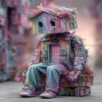 **cardboard home for cardboard houseless marionette --s 250 --v 7.0 --ar 3:4 --sref 1234** - Image #3 <@974789918188535848>