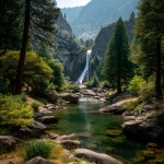 **yosemite nationl park landscape photography, waterfall and trees including --ar 99:128 --q 2 --s 250 --v 7.0** - Image #4 <@1041437953232212108>