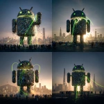 **<https://s.mj.run/rWcFtaYzAZ8> The Android Robot made of mobile phones is collapsing, there are gaps in the robot and it is crumbling away, people looking up at it, green malware bugs trying to get inside it, green lasers trying to pull robot down, cityscape, photorealistic, magic hour, dramatic lighting** - <@1048326817838280714> (fast, stealth)
-# Create, explore, and organize on [midjourney.com](<https://midjourney.com/imagine?from_discord=1>)
