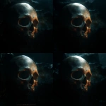 **realistic skull dramatically lit, creepy ominous style, unreal engine,** - Zoom Out by <@1175227597211303976> (fast)