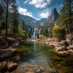 **yosemite nationl park landscape photography, waterfall and trees including --ar 99:128 --q 2 --s 250 --v 7.0** - Image #2 <@1041437953232212108>