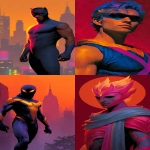 **graphic novel cover art. Esoteric Neon superhero. --c 45 --ar 1:2 --v 7.0 --s 750 --p 2ih31xe --raw** - <@344228814332887040> (fast)