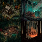 **a sawmill in the woods, surrounded by a dark energy, while the forest around is bright. --v 7.0** - <@510783864256331776> (fast)