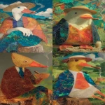 **<https://s.mj.run/w3WUq9uJd08> modern vintage 3d gangsta NeRF cartoon duck made up of a beautiful opalized wood colors, smoking a cigar, sitting on a tree stump --v 7.0 --p ojgx1bc 1dby126 besdyf1 qu45389 --iw .50 --no borders --ar 9:16 --s 450 --q 4 --c 3 --sref <https://s.mj.run/ZNY5NQsYZVA>** - <@1059292469474373672> (fast, stealth)