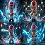 **a cute mushroom-headed character inspired by Kinopio, wearing futuristic mecha armor inspired by classic anime, white and red suit with glowing blue lights, surrounded by swirling plasma energy, standing heroically, dramatic lighting, cinematic background, futuristic glowing logo at the top with the word "plasma", perfect for an anime-style thumbnail, high detail --v 7.0 --ar 16:9 --oref <https://s.mj.run/dgfYBTKPdkw> --ow 200** - <@1112784568303497357> (turbo)