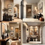 **modern stylish hallway, warm plaster walls, narrow console table, ceramic vases, minimal lighting, neutral earth tones, two vertical framed artworks (2:3) side by side above console, clean elegant atmosphere, --ar 1:1 --s 250** - <@936233332788854815> (fast)
-# Create, explore, and organize on [midjourney.com](<https://midjourney.com/imagine?from_discord=1>)
