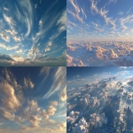 **Cirrocumulus clouds drifting across a vast cerulean sky, delicate and textured like a painter’s brushstrokes, golden sunlight filtering through, high-altitude perspective, cinematic composition, ultra-realistic, 8k resolution, atmospheric depth, soft warm lighting --ar 16:9** - <@1298096806118428726> (fast)
-# Create, explore, and organize on [midjourney.com](<https://midjourney.com/imagine?from_discord=1>)