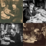 **abrahm vermont, un escritor adulto de 30 años en 1915 en rosario duerme cubierto por los ejemplares de diario como sabana. 'the vols stimme' su diario escrito en idish litografiado. Vive entre sus palabras en su cuarto muy pequeño de conventillo y con pocas cosas, para escribir y litografia. Escena de pelicula de thirller moderno ambientado en 1910 pero con la calidad actual de cine profesional. Vermont es dejado, tiene bigote largo y poco pelo y un poco gordo, viste formal, pero gastado.** - <@985959374633717780> (fast)