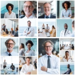 **Images to make a corporative presentation of a company dealing with helth in an organizational environment using people in diferentes jobs** - Variations (Strong) by <@1089475588244389918> (fast)