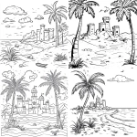 **A simple coloring page for children of A beach scene with sandcastles, palm trees, coloring page for kids in a monochrome style, simple with no details. for a simple black and white coloring page, line art, thick lines, easy to color. no shading lavender --v 6.1** - <@1201148944726638674> (fast)
-# Create, explore, and organize on [midjourney.com](<https://midjourney.com/imagine?from_discord=1>)