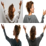 **a woman with one hand reaching up for something from back view, with mad expression, with clean white background --ar 16:9 --v 7.0 --s 250** - <@1099146359967338649> (relaxed)