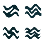 **simple, flat vector logo silhouette of river currents, simple and minimalistic --ar 2:1 --v 7.0** - Variations (Strong) by <@696956474584334417> (fast)