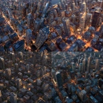 **city skyline at dusk, shot from above in an aerial shot close enough for building details (roughly two block radius). Photorealistic 8k resolution Canon EOS 5D Mark IV.** - <@1103809599871668234> (fast)
-# Create, explore, and organize on [midjourney.com](<https://midjourney.com/imagine?from_discord=1>)