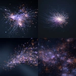 **minimalist futuristic fireworks bursting in the night sky, deep matte black background with soft ambient gradients, glowing purple and metallic silver sparks, hints of dark blue and orange reflections, cinematic lighting, premium financial tech aesthetic, elegant and sleek composition, soft particle trails, clean 3D rendering, modern luxury vibe --ar 4:5** - <@540283575212310558> (fast)
-# Create, explore, and organize on [midjourney.com](<https://midjourney.com/imagine?from_discord=1>)