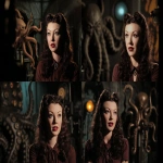 **<https://s.mj.run/8pQtVNsIJ6E> starlett Lauren Bessie giving an interview in a tenebrous movieset --ar 7:5 --v 7.0 --raw** - Variations (Strong) by <@1071135204846096475> (relaxed)