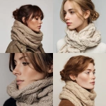 **female model protrait, wearing cable stitch scarf in beige color, cozy feeling, model side profile, a:r 4:3** - <@1081235768707653703> (fast, stealth)