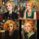 **a painted portait of a young woman with strawberry blonde hair. She is smart and witty but naive. The background is of a club or bar.** - <@705576913632100503> (fast)
-# Create, explore, and organize on [midjourney.com](<https://midjourney.com/imagine?from_discord=1>)