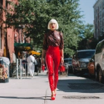 **sia walking Down the street in red latex pants** - Image #3 <@785482556321693726>