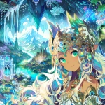 **an agarthan beauty with an ethereal, otherworldly presence, elegant and serene, standing in the foreground, luminous eyes and refined features, flowing hair and ornate adornments inspired by inner-earth civilizations. Behind them stretches a vast Agarthan landscape with crystalline mountains, radiant caverns, glowing flora, ancient stone structures, and cascading light. Vivid saturated colors, high color contrast, rich jewel tones, anime-inspired fantasy illustration, clean sharp linework, smooth polished rendering, crisp edges, high clarity detail, visually striking composition --niji 7** - Image #1 <@1013725246831997000>